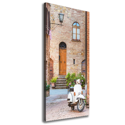 Cuadro canvas decorativo para salón vertical calles italianas