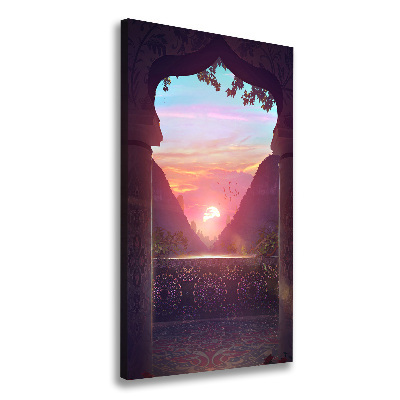 Cuadro moderno en lienzo resistente uv vertical Arquitectura oriental
