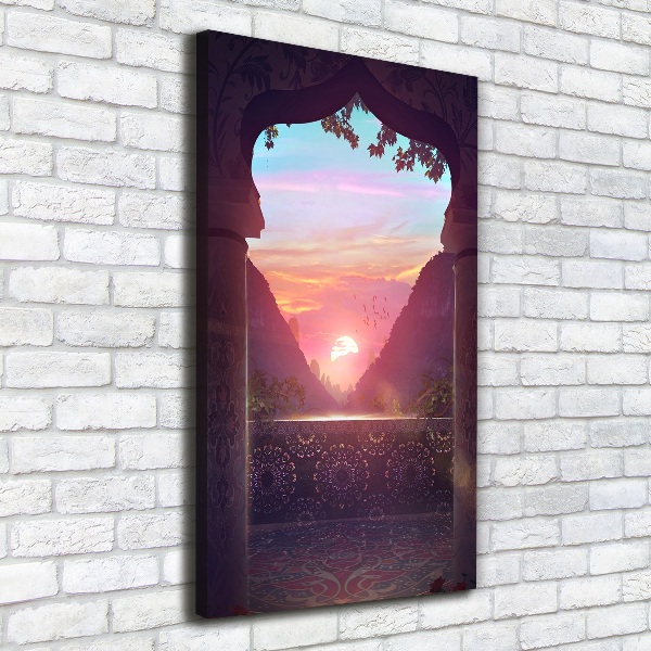 Cuadro moderno en lienzo resistente uv vertical Arquitectura oriental