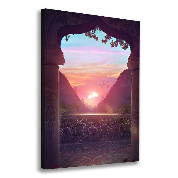 Cuadro moderno en lienzo resistente uv vertical Arquitectura oriental