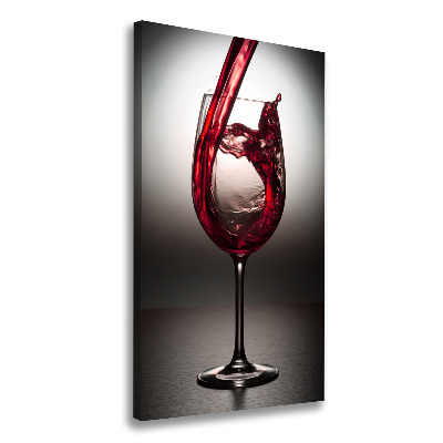 Cuadro moderno en lienzo resistente uv vertical Vino tinto