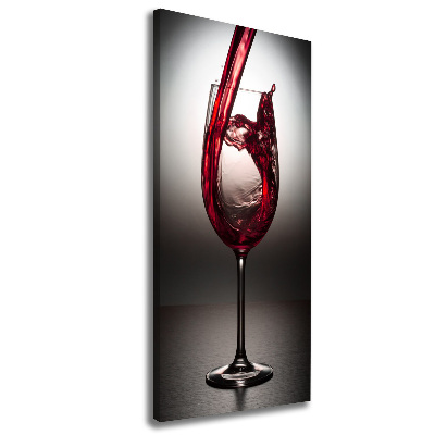 Cuadro moderno en lienzo resistente uv vertical Vino tinto