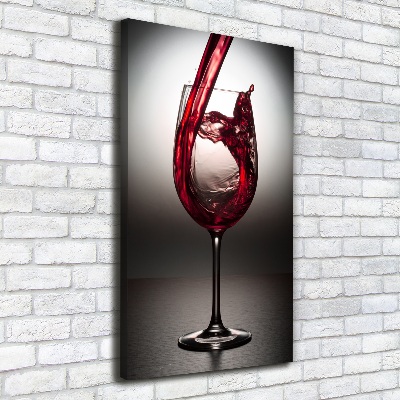 Cuadro moderno en lienzo resistente uv vertical Vino tinto