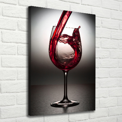 Cuadro moderno en lienzo resistente uv vertical Vino tinto