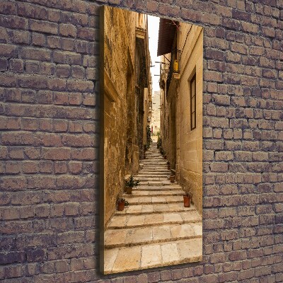 Impresión en lienzo vertical Calles de Malta