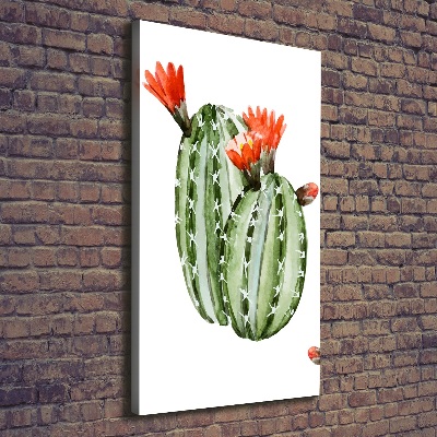 Cuadro moderno en lienzo resistente uv vertical Cactus