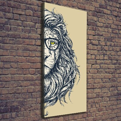 Fotografía en lienzo vertical León hipster