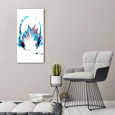 Cuadro canvas decorativo para salón vertical Música de la ciudad