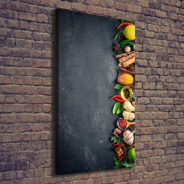 Impresión en lienzo vertical Especias y hierbas