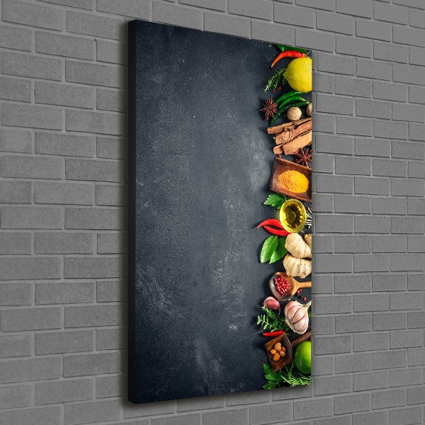 Impresión en lienzo vertical Especias y hierbas