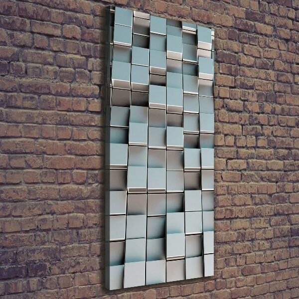 Foto obraz na płótnie pionowy Ściana sześciany