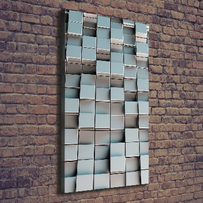Fotografía en lienzo vertical Muro de cubos