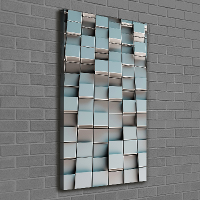 Fotografía en lienzo vertical Muro de cubos