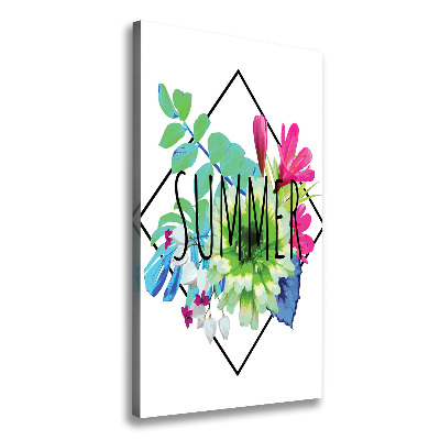 Cuadro moderno en lienzo resistente uv vertical Verano