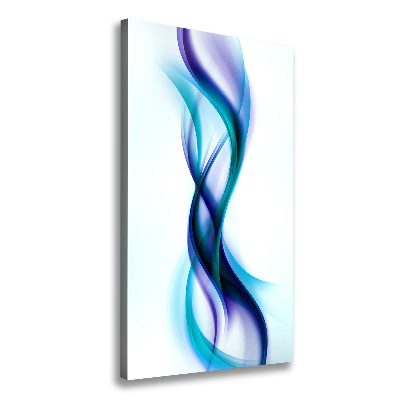 Cuadro canvas decorativo para salón vertical Ondas abstractas