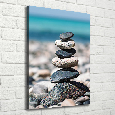 Foto obraz na płótnie pionowy Kamienista plaża