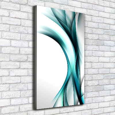 Cuadro moderno en lienzo resistente uv vertical Ondas abstractas