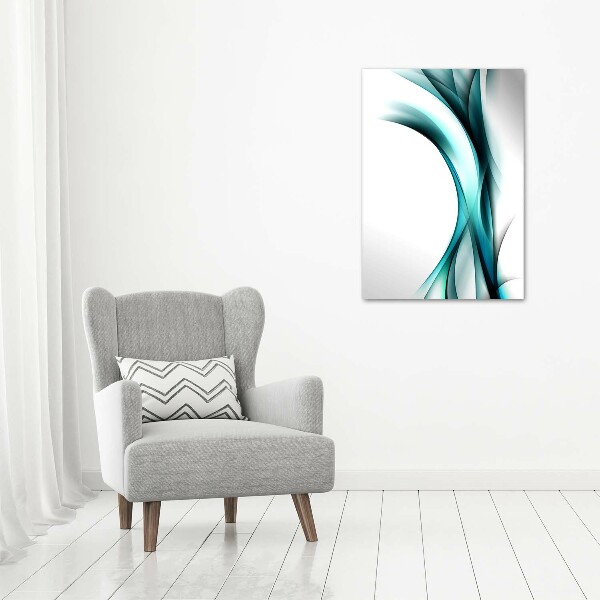 Cuadro moderno en lienzo resistente uv vertical Ondas abstractas