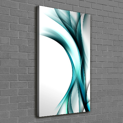 Cuadro moderno en lienzo resistente uv vertical Ondas abstractas