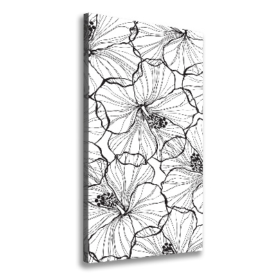 Fotografía en lienzo vertical Hibisco