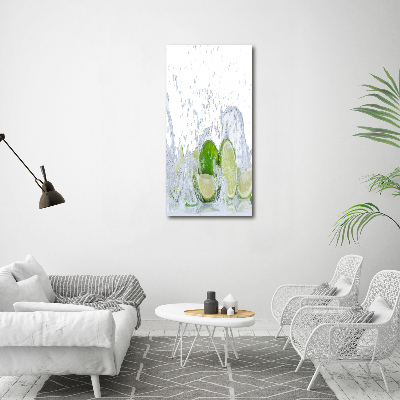 Cuadro canvas decorativo para salón vertical Limas