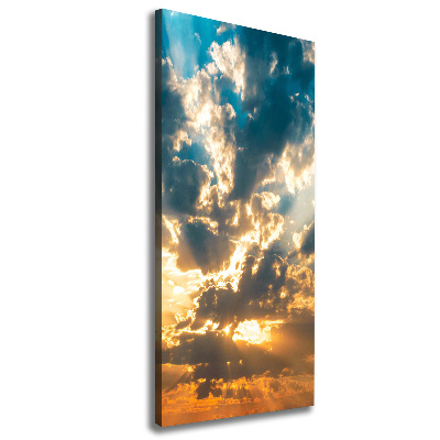 Cuadro moderno en lienzo resistente uv vertical Nubes en el cielo