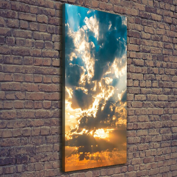 Cuadro moderno en lienzo resistente uv vertical Nubes en el cielo