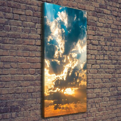 Cuadro moderno en lienzo resistente uv vertical Nubes en el cielo