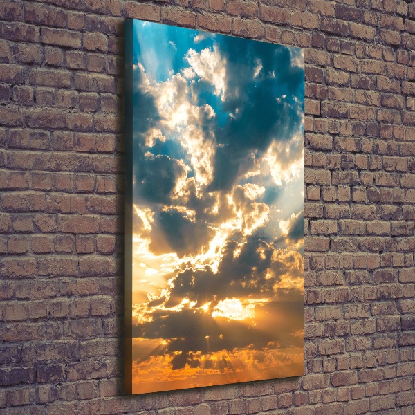 Cuadro moderno en lienzo resistente uv vertical Nubes en el cielo