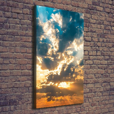 Cuadro moderno en lienzo resistente uv vertical Nubes en el cielo