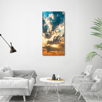 Cuadro moderno en lienzo resistente uv vertical Nubes en el cielo