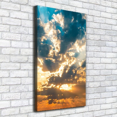 Cuadro moderno en lienzo resistente uv vertical Nubes en el cielo