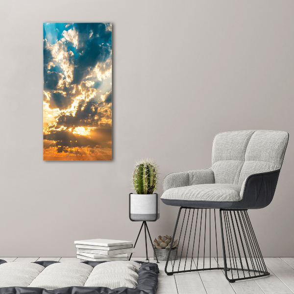 Cuadro moderno en lienzo resistente uv vertical Nubes en el cielo