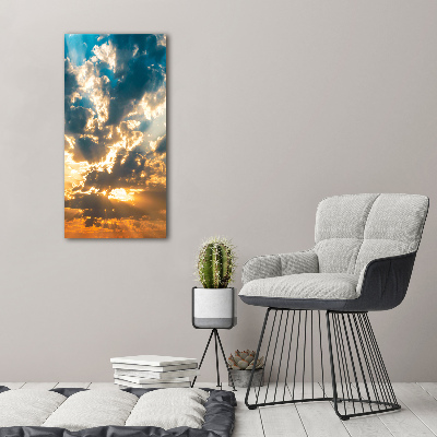 Cuadro moderno en lienzo resistente uv vertical Nubes en el cielo