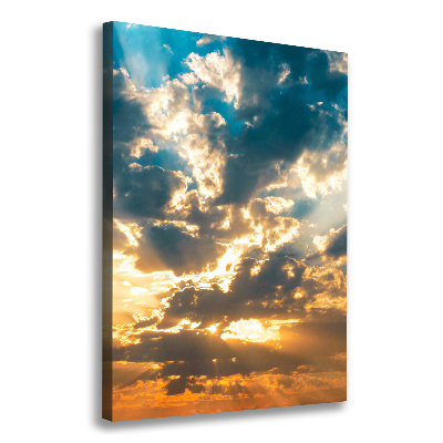 Cuadro moderno en lienzo resistente uv vertical Nubes en el cielo