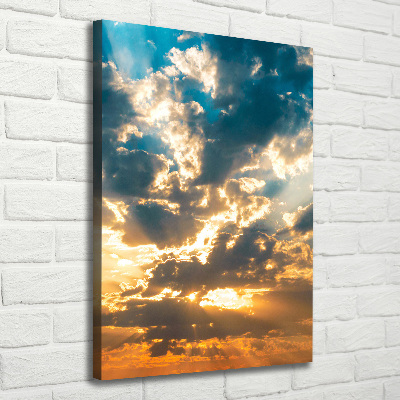 Cuadro moderno en lienzo resistente uv vertical Nubes en el cielo