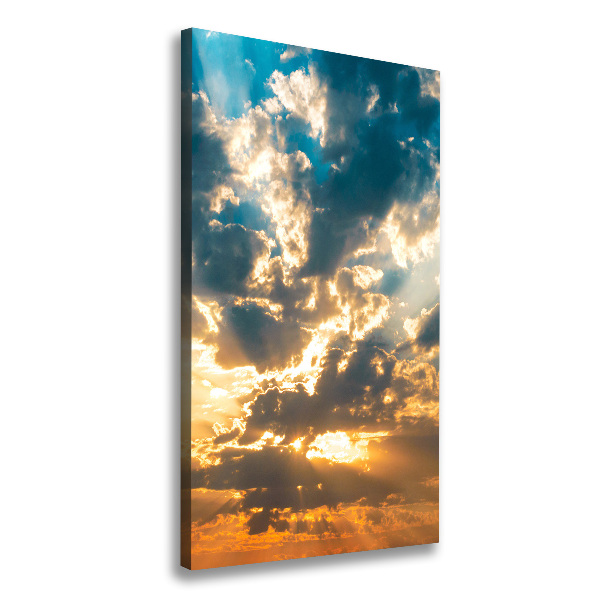 Cuadro moderno en lienzo resistente uv vertical Nubes en el cielo