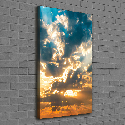 Cuadro moderno en lienzo resistente uv vertical Nubes en el cielo