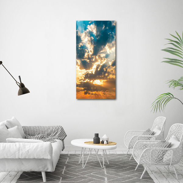 Cuadro moderno en lienzo resistente uv vertical Nubes en el cielo