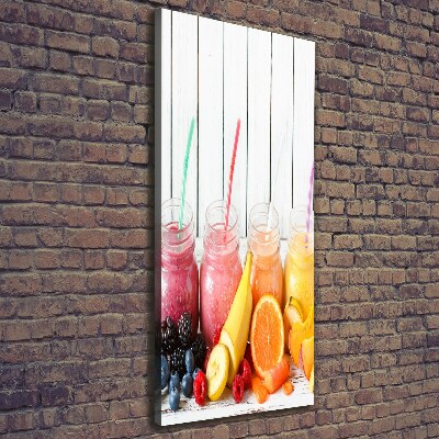 Cuadro moderno en lienzo resistente uv vertical Cócteles coloridos