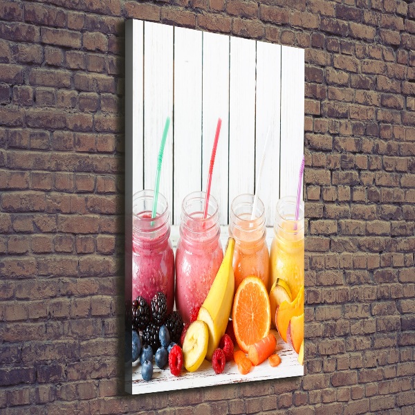 Cuadro moderno en lienzo resistente uv vertical Cócteles coloridos