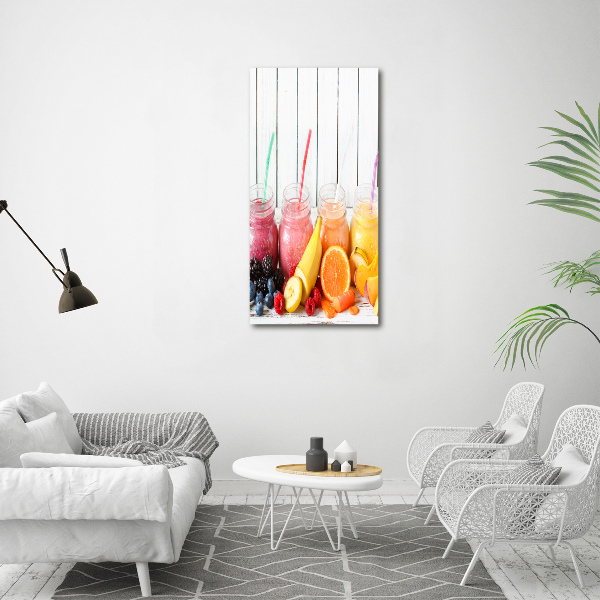 Cuadro moderno en lienzo resistente uv vertical Cócteles coloridos
