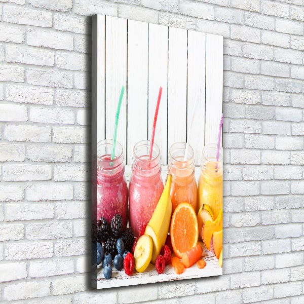 Cuadro moderno en lienzo resistente uv vertical Cócteles coloridos