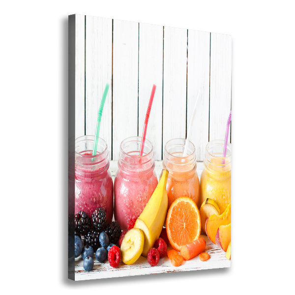 Cuadro moderno en lienzo resistente uv vertical Cócteles coloridos