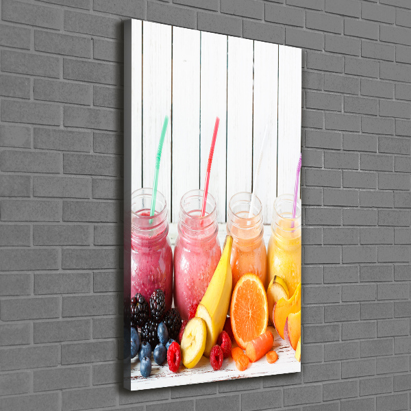 Cuadro moderno en lienzo resistente uv vertical Cócteles coloridos