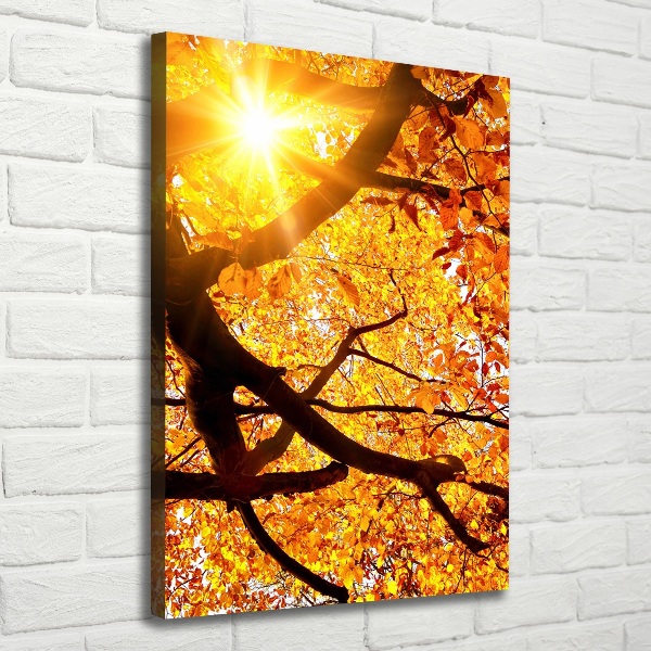 Fotografía en lienzo vertical Árbol de otoño