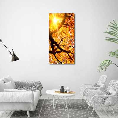 Fotografía en lienzo vertical Árbol de otoño