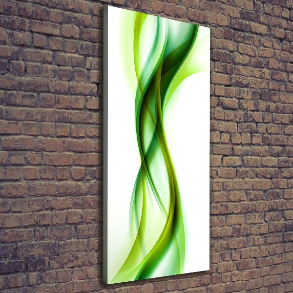 Cuadro canvas decorativo para salón vertical Ondas abstractas