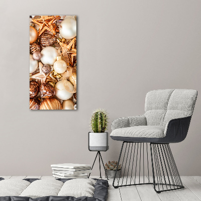 Fotografía en lienzo vertical decoraciones navideñas