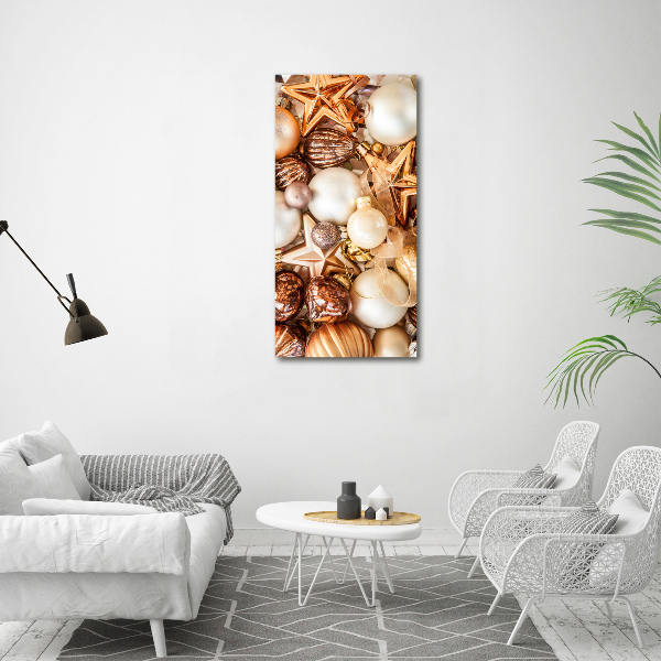 Fotografía en lienzo vertical decoraciones navideñas